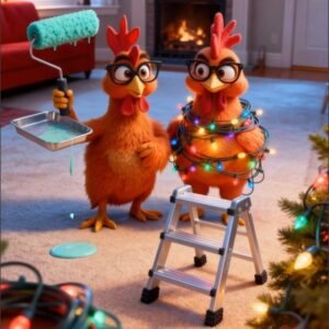 Christmas Paint Panic - Coop Makeover by Hen-tertainment 5