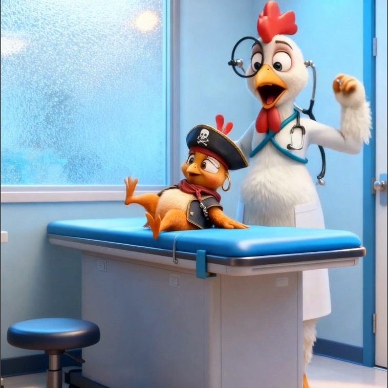Funny Hen Pirate Hen’s Silly Checkup by Hen-tertainment 1