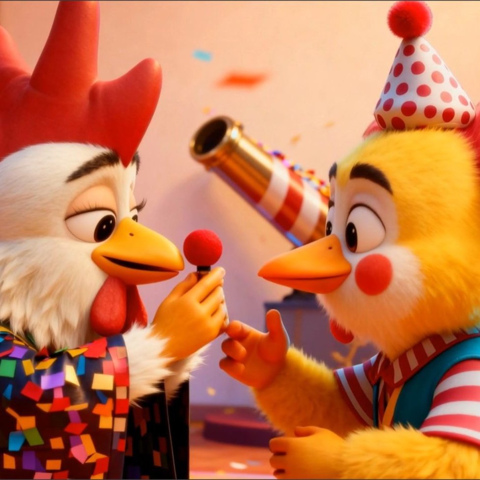 Funny Hen Samurai vs Clown Chaos Showdown by Hen-tertainment 10