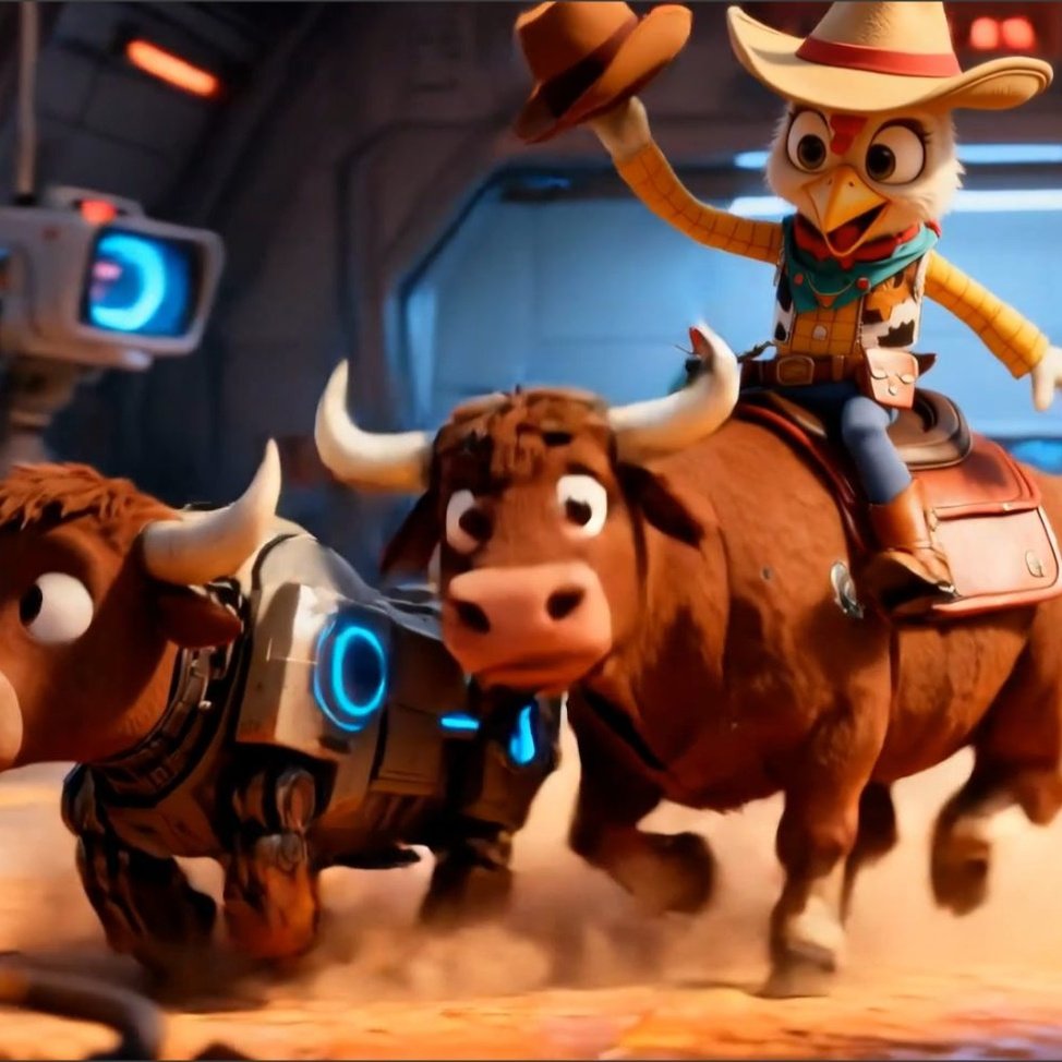 Funny Hen Space Rocket Rodeo Gone Wild by Hen-tertainment 2