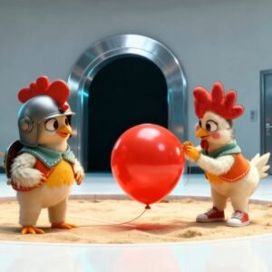 Gladiator Hen vs Cheeky Prank When a Cheeky Hen Challenges a Gladiator… Chaos Happens!